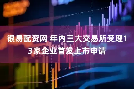 银易配资网 年内三大交易所受理13家企业首发上市申请